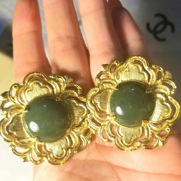 Stephen Dweck Jewelry - Stephen Dweck Jade RARE HUGE RUNWAY Sterling Earrings